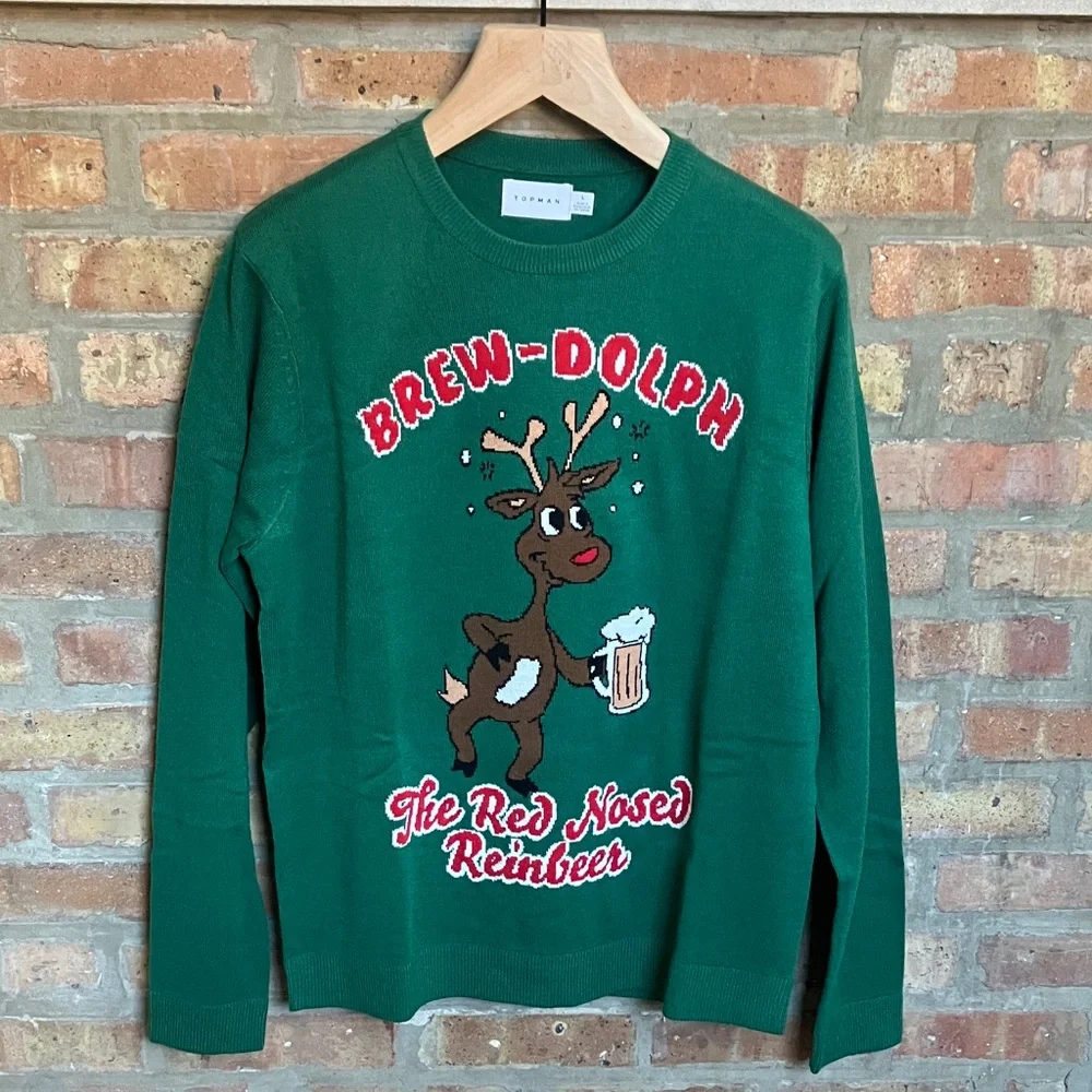 Topman Brew-Dolph Crewneck Sweater